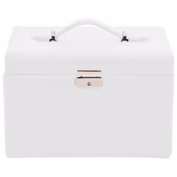 vidaXL Jewellery Box 5-Layer with Mirror Lockable White jewelry organiser - white, 3-layer - Additional view 4