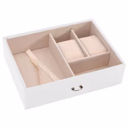 vidaXL Jewellery Box 5-Layer with Mirror Lockable White jewelry organiser - white, 3-layer - Additional view 9