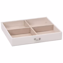 vidaXL Jewellery Box 5-Layer with Mirror Lockable White jewelry organiser - white, 4-layer - Additional view 10