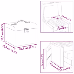vidaXL Jewellery Box 5-Layer with Mirror Lockable White jewelry organiser - white, 4-layer
