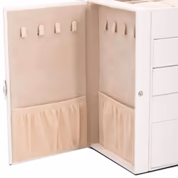 vidaXL Jewellery Box 5-Layer with Mirror Lockable White jewelry organiser - white, 5-layer - Additional view 9