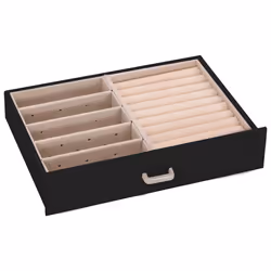 vidaXL Jewellery Box 5-Layer with Mirror Lockable White jewelry organiser - black, 5-layer - Additional view 10