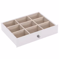 vidaXL Jewellery Box 5-Layer with Mirror Lockable White jewelry organiser - white, 6-layer - Additional view 10