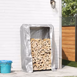 vidaXL Firewood Rack with Steel Wire Fireplace Log Store Galvanised steel - 100 x 25 x 150 cm