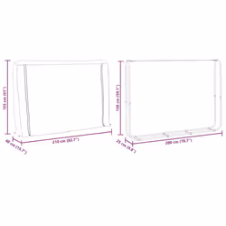 vidaXL Firewood Rack with Steel Wire Fireplace Log Store Galvanised steel - 200 x 25 x 150 cm