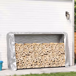 vidaXL Firewood Rack with Steel Wire Fireplace Log Store Galvanised steel - 250 x 25 x 150 cm