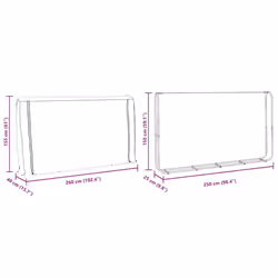 vidaXL Firewood Rack with Steel Wire Fireplace Log Store Galvanised steel - 250 x 25 x 150 cm