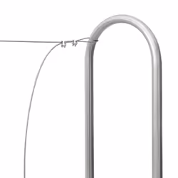 vidaXL Firewood Rack with Steel Wire Fireplace Log Store Galvanised steel - 250 x 25 x 150 cm - Additional view 8