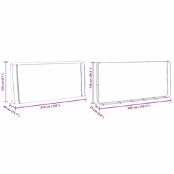 vidaXL Firewood Rack with Steel Wire Fireplace Log Store Galvanised steel - 300 x 25 x 150 cm