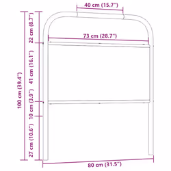 VidaXL 4100235 headboard/footboard Oak - Additional view 7