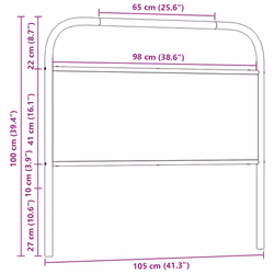 VidaXL 4100238 headboard/footboard Oak - Additional view 7
