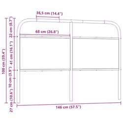 VidaXL 4100242 headboard/footboard Oak - Additional view 7
