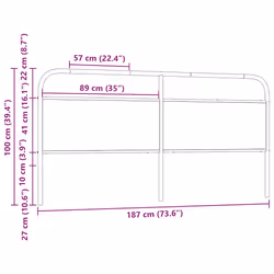 VidaXL 4100245 headboard/footboard Oak - Additional view 7