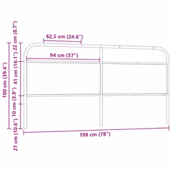 VidaXL 4100246 headboard/footboard Oak - Additional view 7