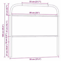 VidaXL 4100286 headboard/footboard Oak - Additional view 7