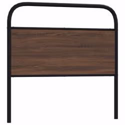 vidaXL Headboard Bed Header Bedroom Bed Headboard Steel and Engineered Wood - brown oak, 107 cm