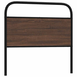 vidaXL Headboard Bed Header Bedroom Bed Headboard Steel and Engineered Wood - brown oak, 107 cm