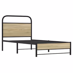 vidaXL Bed Frame without Mattress 80x200 cm Sonoma Oak Engineered Wood