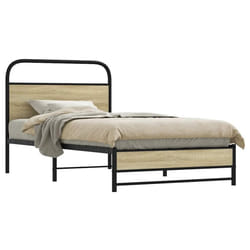 vidaXL Bed Frame without Mattress 100x190 cm Sonoma Oak Engineered Wood