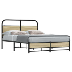 vidaXL Bed Frame without Mattress 120x200 cm Sonoma Oak Engineered Wood