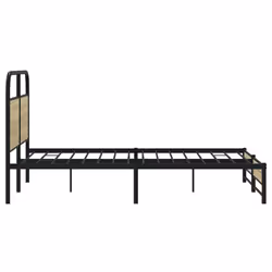 vidaXL Bed Frame without Mattress 135x190 cm Double Sonoma Oak Engineered Wood - Additional view 5