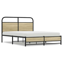 vidaXL Bed Frame without Mattress 140x190 cm Sonoma Oak Engineered Wood