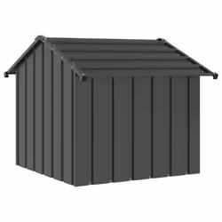 vidaXL Dog House with Roof 85x107x81 cm Galvanised Steel doghouse dog cage - anthracite, 85 x 107 x 81 cm - Additional view 4