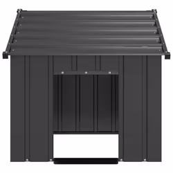 vidaXL Dog House with Roof 85x107x81 cm Galvanised Steel doghouse dog cage - anthracite, 83 x 130 x 85 cm