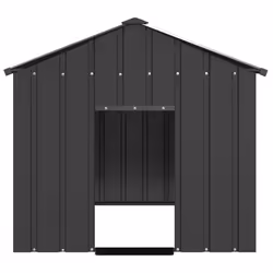 vidaXL Dog House with Roof Pet House Dog Shelter Dog Kannel Galvanised Steel - anthracite, 113 x 153 x 101 cm - Additional view 2