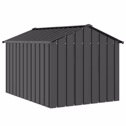 vidaXL Dog House with Roof Pet House Dog Shelter Dog Kannel Galvanised Steel - anthracite, 113 x 153 x 101 cm - Additional view 4