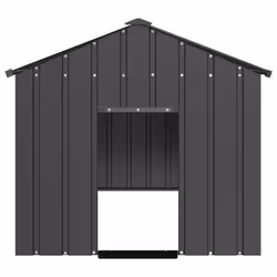 vidaXL Dog House with Roof Pet House Dog Shelter Dog Kannel Galvanised Steel - anthracite, 114 x 202 x 101 cm - Additional view 2