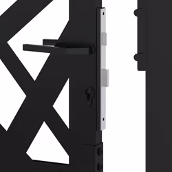 vidaXL Garden Gate 105x180 cm Weathering Steel Flame Design fence gate - steel/black, 105 x 155 cm/light design - Additional view 7