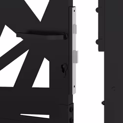 vidaXL Garden Gate 105x180 cm Weathering Steel Flame Design fence gate - steel/black, 105 x 180 cm/light design - Additional view 7