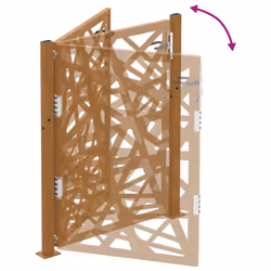 vidaXL Garden Gate 105x180 cm Weathering Steel Flame Design fence gate - weathering steel/brown, 105 x 130 cm/light design - Additional view 8