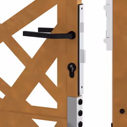 vidaXL Garden Gate 105x180 cm Weathering Steel Flame Design fence gate - weathering steel/brown, 105 x 130 cm/light design - Additional view 9