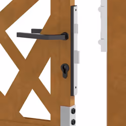 vidaXL Garden Gate 105x180 cm Weathering Steel Flame Design fence gate - weathering steel/brown, 105 x 155 cm/light design - Additional view 9