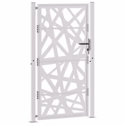 vidaXL Garden Gate 105x180 cm Weathering Steel Flame Design fence gate - weathering steel/brown, 105 x 180 cm/light design - Additional view 2