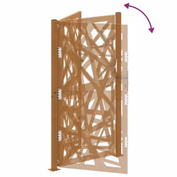 vidaXL Garden Gate 105x180 cm Weathering Steel Flame Design fence gate - weathering steel/brown, 105 x 180 cm/light design - Additional view 7