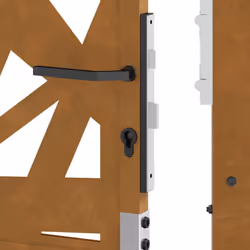 vidaXL Garden Gate 105x180 cm Weathering Steel Flame Design fence gate - weathering steel/brown, 105 x 180 cm/light design - Additional view 9
