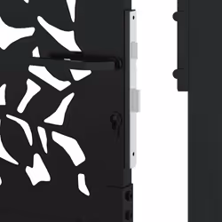 vidaXL Garden Gate 105x180 cm Weathering Steel Flame Design fence gate - steel/black, 105 x 155 cm/leaf design - Additional view 7