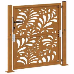 vidaXL Garden Gate 105x105 cm Weathering Steel Wave Design fence gate - Additional view 6