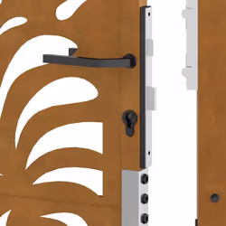vidaXL Garden Gate 105x180 cm Weathering Steel Flame Design fence gate - weathering steel/brown, 105 x 130 cm/wave design - Additional view 9