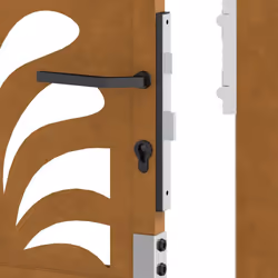 vidaXL Garden Gate 105x180 cm Weathering Steel Flame Design fence gate - weathering steel/brown, 105 x 155 cm/wave design - Additional view 9