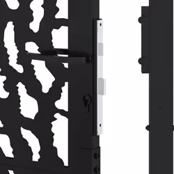 vidaXL Garden Gate 105x180 cm Weathering Steel Flame Design fence gate - steel/black, 105 x 155 cm/trace design - Additional view 7