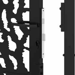 vidaXL Garden Gate 105x180 cm Weathering Steel Flame Design fence gate - steel/black, 105 x 180 cm/trace design - Additional view 7