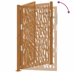 vidaXL Garden Gate 105x180 cm Weathering Steel Flame Design fence gate - weathering steel/brown, 105 x 155 cm/trace design - Additional view 7