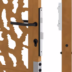 vidaXL Garden Gate 105x180 cm Weathering Steel Flame Design fence gate - weathering steel/brown, 105 x 180 cm/trace design - Additional view 9