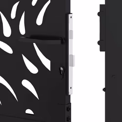 vidaXL Garden Gate 105x180 cm Weathering Steel Flame Design fence gate - steel/black, 105 x 130 cm/flame design - Additional view 7
