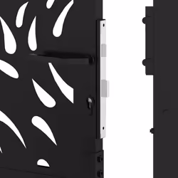 vidaXL Garden Gate 105x180 cm Weathering Steel Flame Design fence gate - steel/black, 105 x 205 cm/flame design - Additional view 7