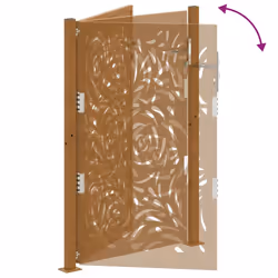vidaXL Garden Gate 105x180 cm Weathering Steel Flame Design fence gate - weathering steel/brown, 105 x 155 cm/flame design - Additional view 7